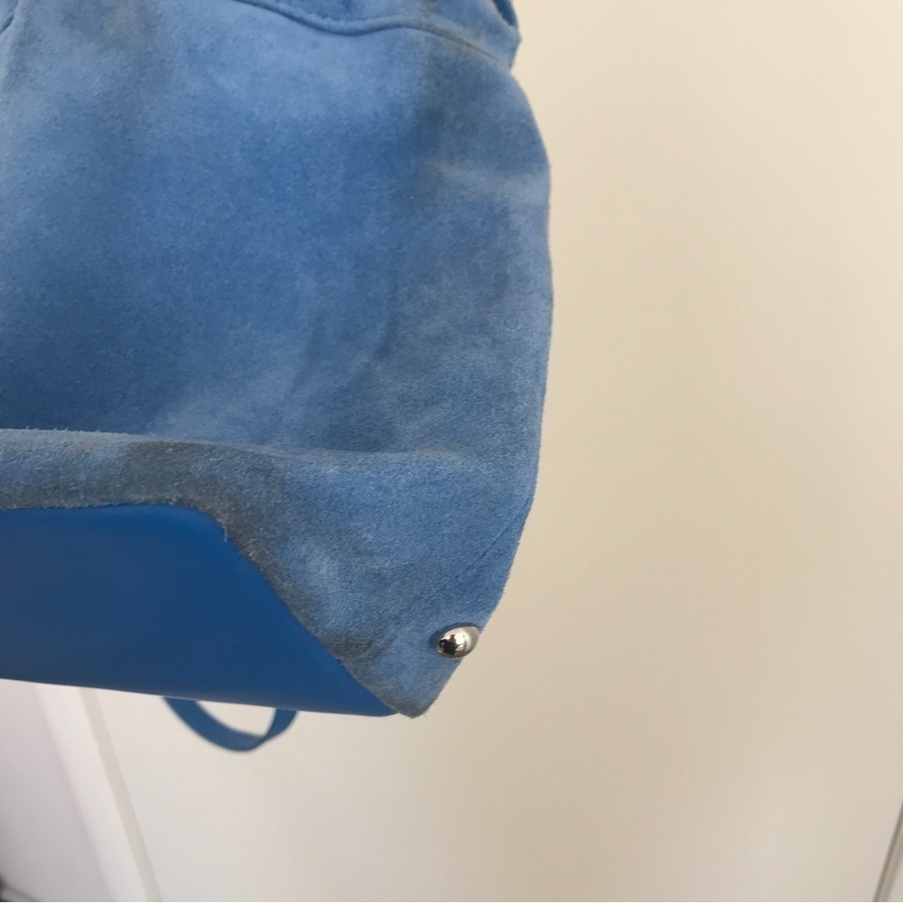 3/$15 Sam Edelman light blue suede and silver studded crossbody purse - Picture 8 of 13